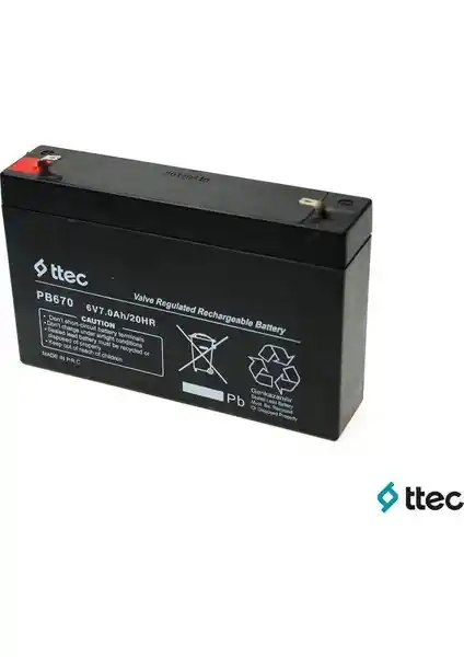 Ttec T.Tec Plus 6V 7Ah Bakımsız Kuru Akü: Güvenilir ve Uzun Ömürlü Enerji Kaynağı