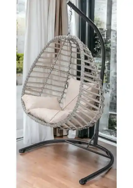 Tu Tienda Rattan Tek Kişilik Salıncağı Bahçe ve Balkon İçin Dayanıklı ve Estetik Tasarım