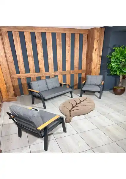 Ufuk Home Kavacık 2 1 1 Bahçe Takımı Modern ve Dayanıklı Dış Mekan Oturma Seti