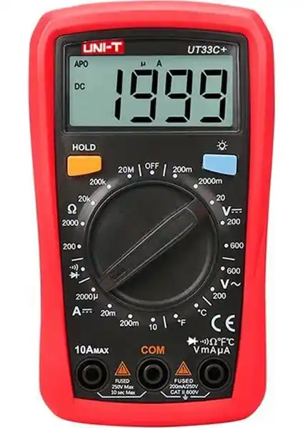 Uni-T UT 33C+ Dijital Multimetre: Güvenilir ve Kullanışlı Elektrik Ölçüm Cihazı