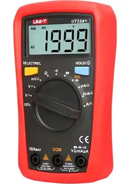 UNI-T UT33A+ Avuç İçi Dijital Multimetre: Endüstriyel ve Profesyonel Kullanım İçin Güvenilir Ölçüm Aracı