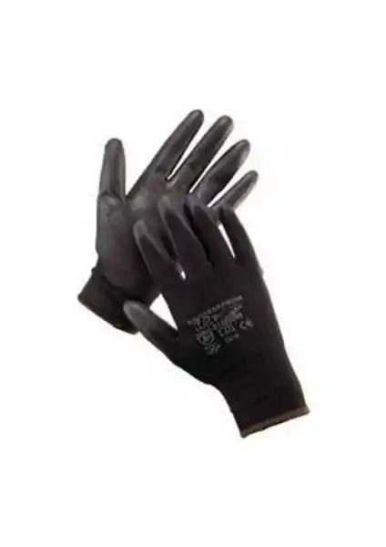 Vento PU Eldiven Siyah No:9 Güçlü ve Esnek Koruma Sağlayan Endüstriyel Eldiven
