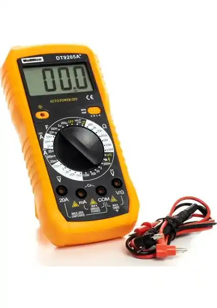 Wellhise DT9205A+ Dijital Multimetre: Temel Elektrik ve Elektronik Ölçüm Cihazı Özellikleri