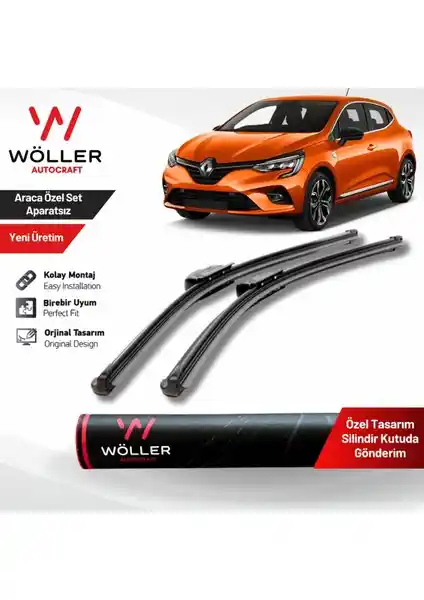 Wöller Renault Clio 5 İçin Yüksek Performanslı Silecek Takımı Güvenilir ve Dayanıklı Tasarım