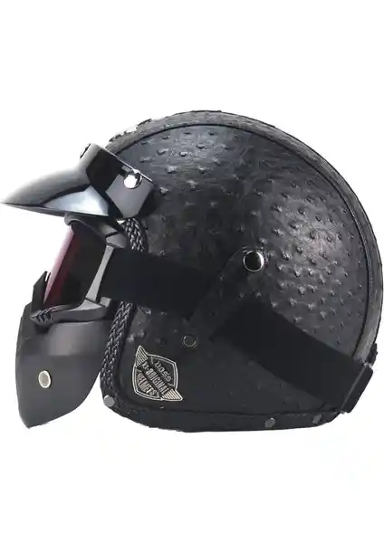 Xundian Retro Harley Kask: Şıklık ve Güvenliği Bir Arada Sunan Motosiklet Kaskı