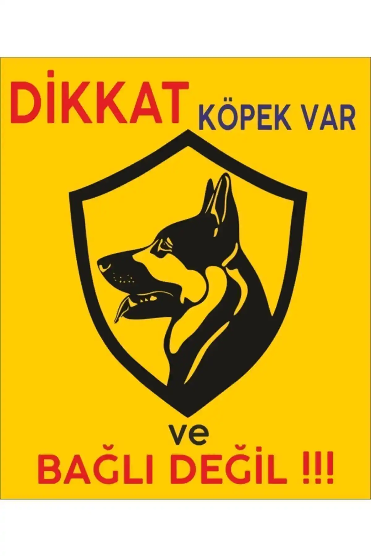 Genel Markalar Dikkat Köpek Var ve Trafik Uyarı Levhası Karşılaştırması