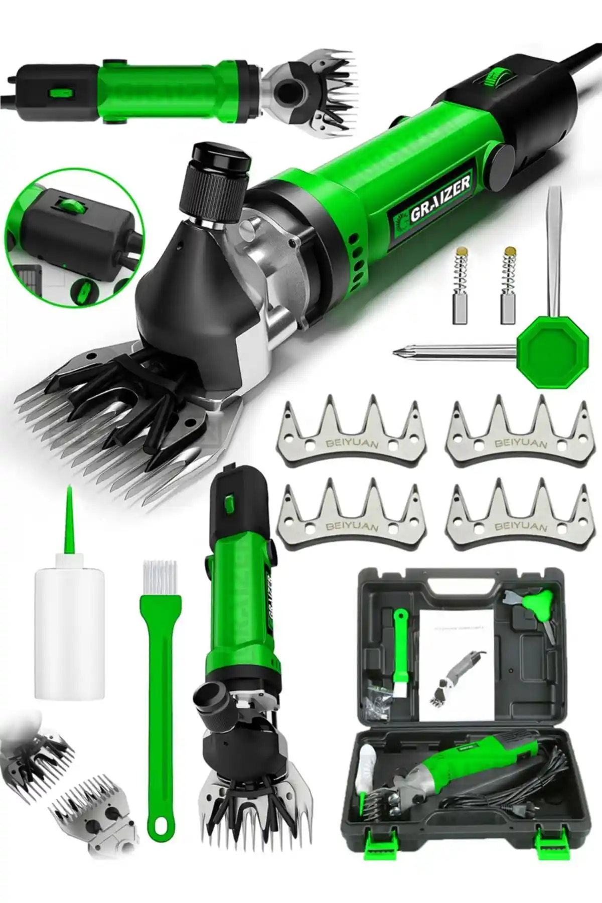 Graizer Alman 9900 W ve Mur-Cell Murcell koyun kırkma makineleri karşılaştırması