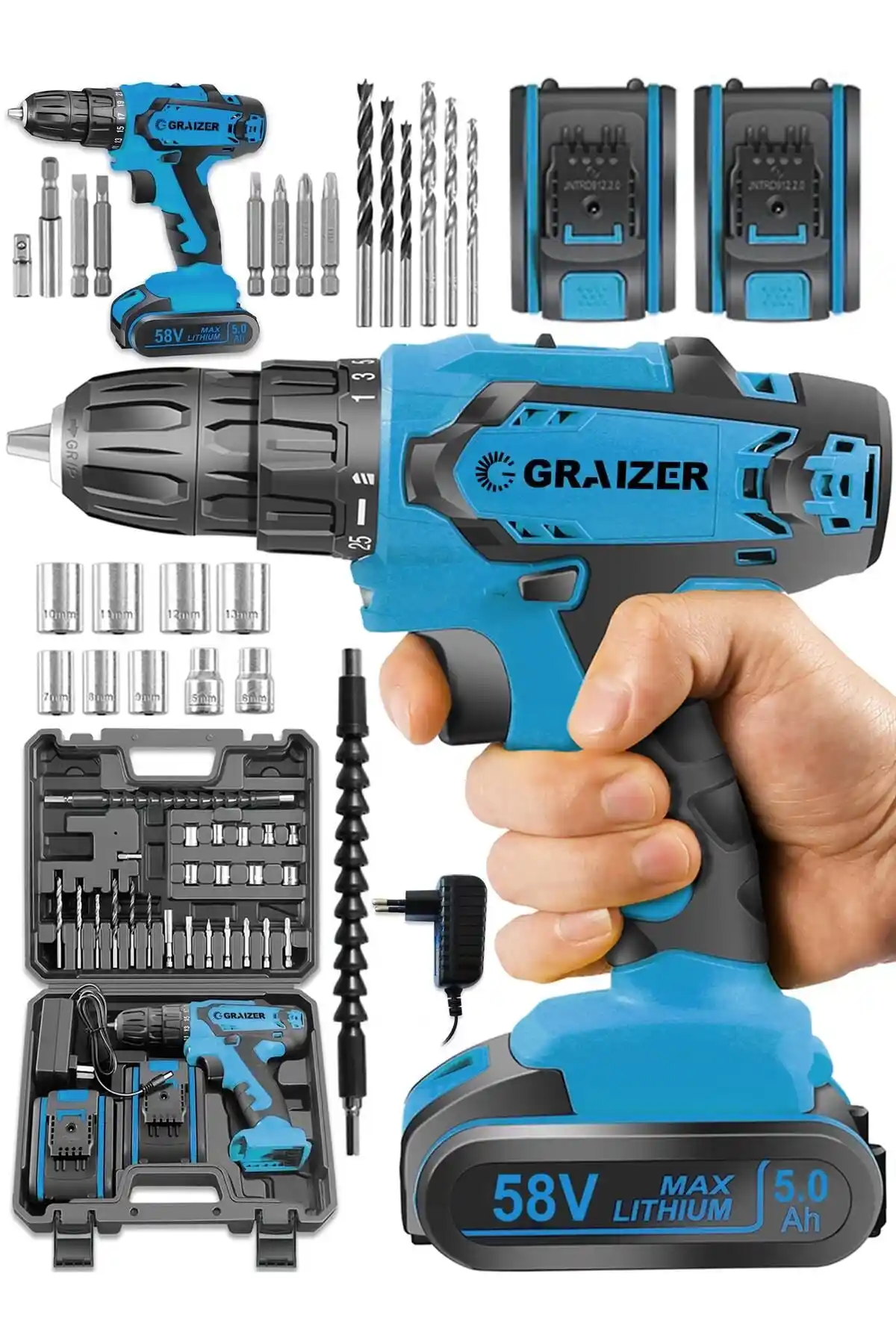 Graizer Alman Cooper ve G-r-z 58 V 5 Ah Akülü Vidalama Matkapları Karşılaştırması