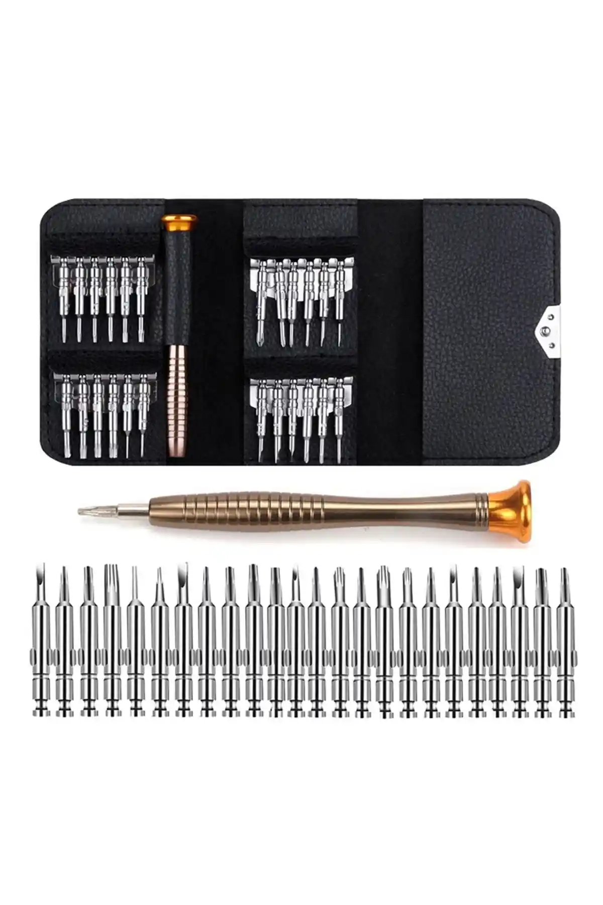 Mkey 25 Parça Deri Cüzdanlı ve Schraube Mini Saatçi Tornavida Setleri Karşılaştırması