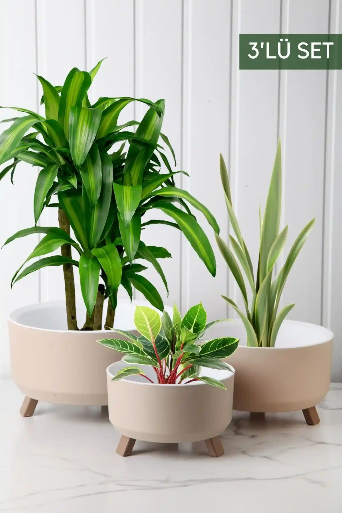 Nandy Home 20-25 cm Tripot ve Tripot Model 3'lü Saksı Setleri Karşılaştırması