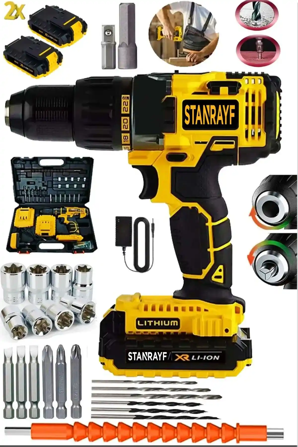 Stanrayf Şarjlı Matkap Karşılaştırması: Alman H-tech MG328/25 ve Germany Technology 98 V