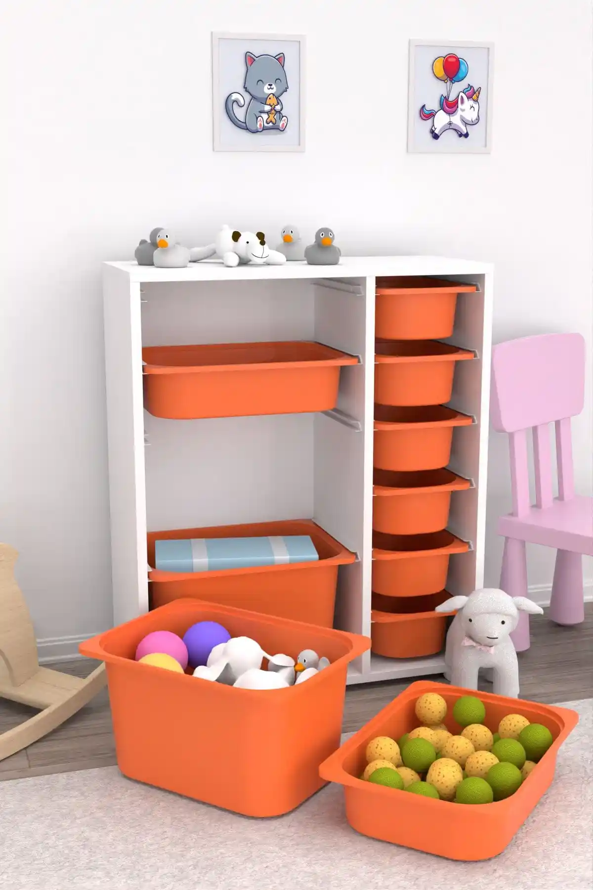 10 Sepetli Oyuncak Dolabı ile Çocuk Odalarında Şıklık ve Düzen Sağlama Rehberi