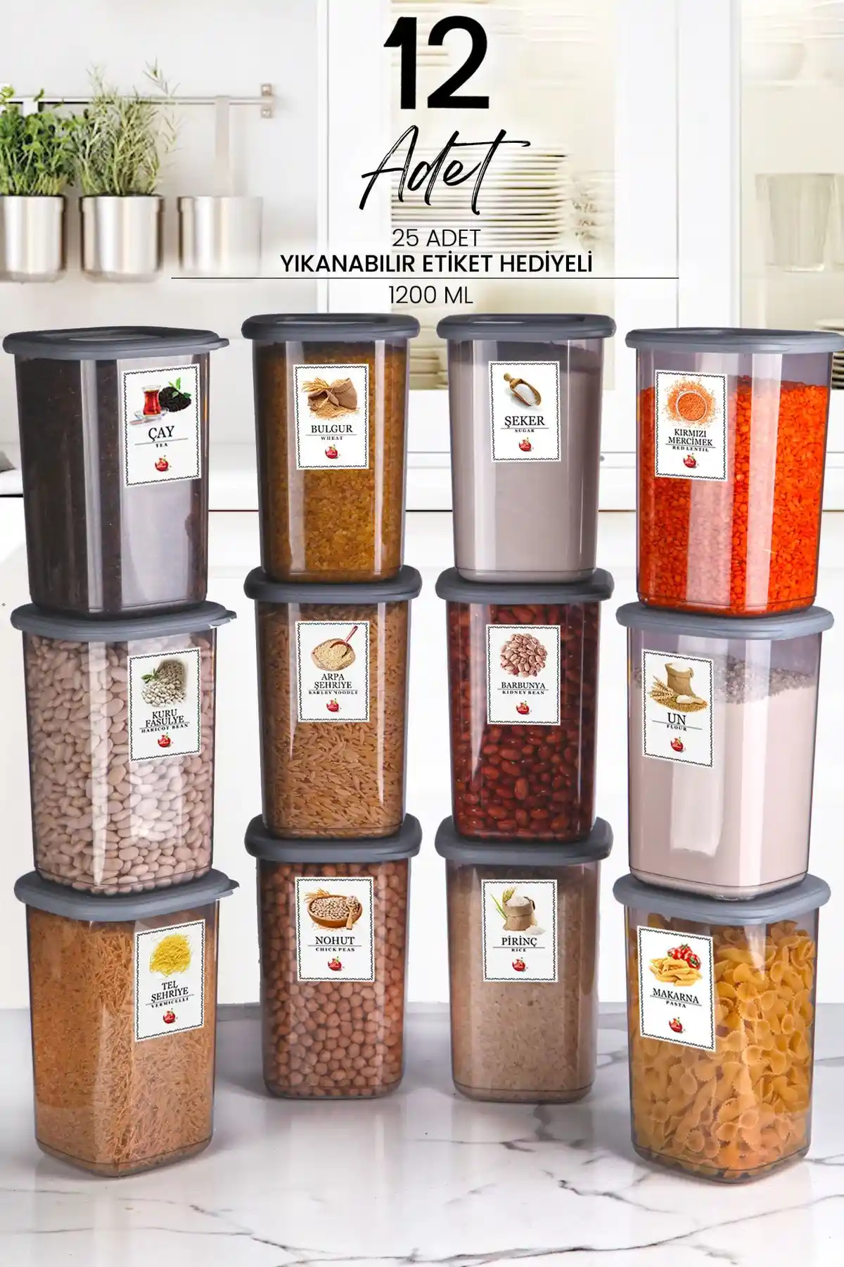 12'li Saklama Kabı Setleri ile Mutfak ve Yaşam Alanlarınızı Düzenleyin