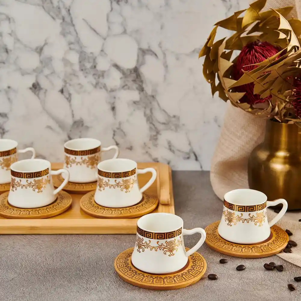 12 Parça Kahve Fincan Takımıyla Dekorasyonunuzu Yenileyin ve Şıklık Katın