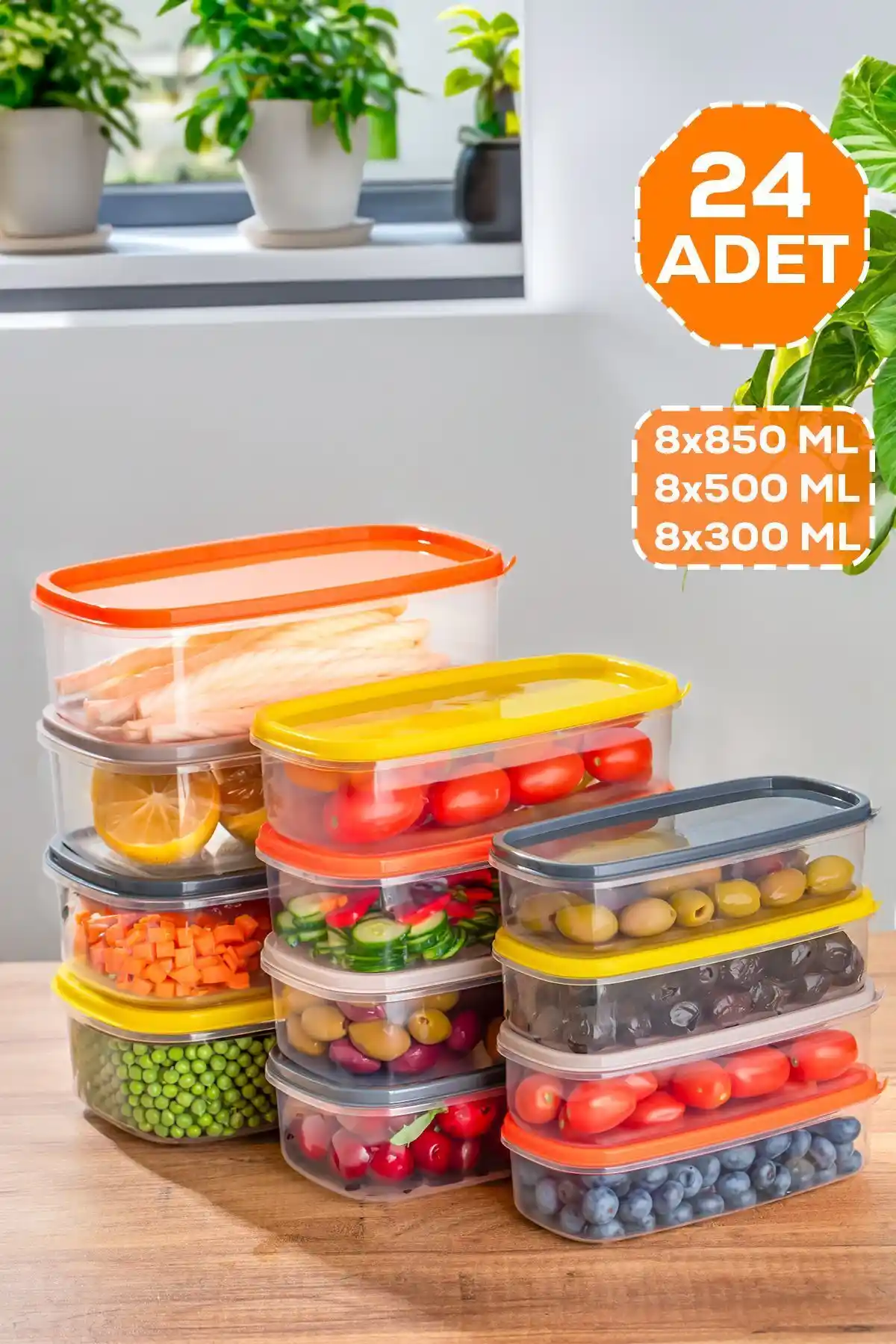 24 Lü Saklama Kabı Setleri ile Ev Dekorasyonunda Şıklık ve Fonksiyonellik