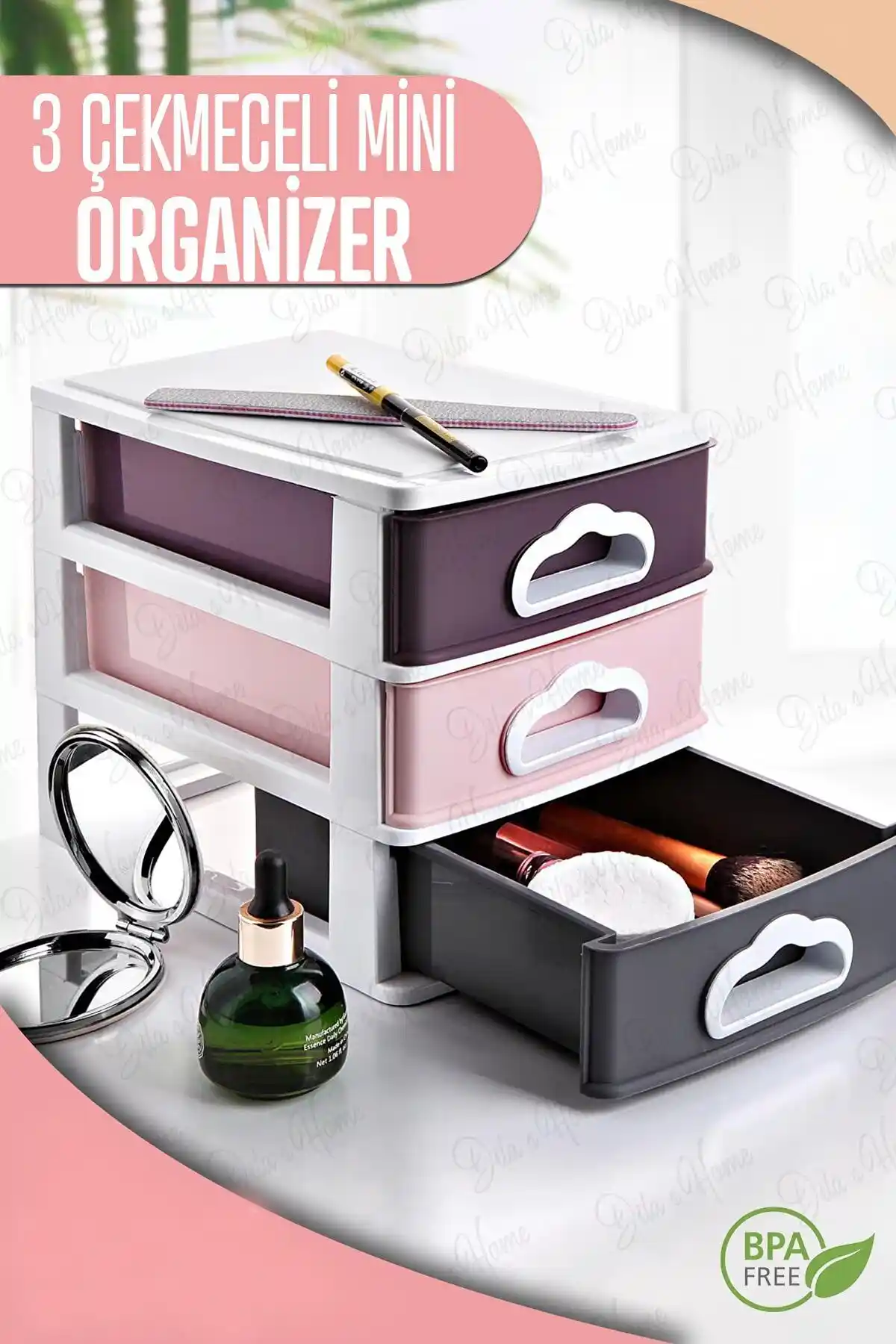 3 Çekmeceli Organizer ile Evinizi Şık ve Fonksiyonel Şekilde Düzenleyin