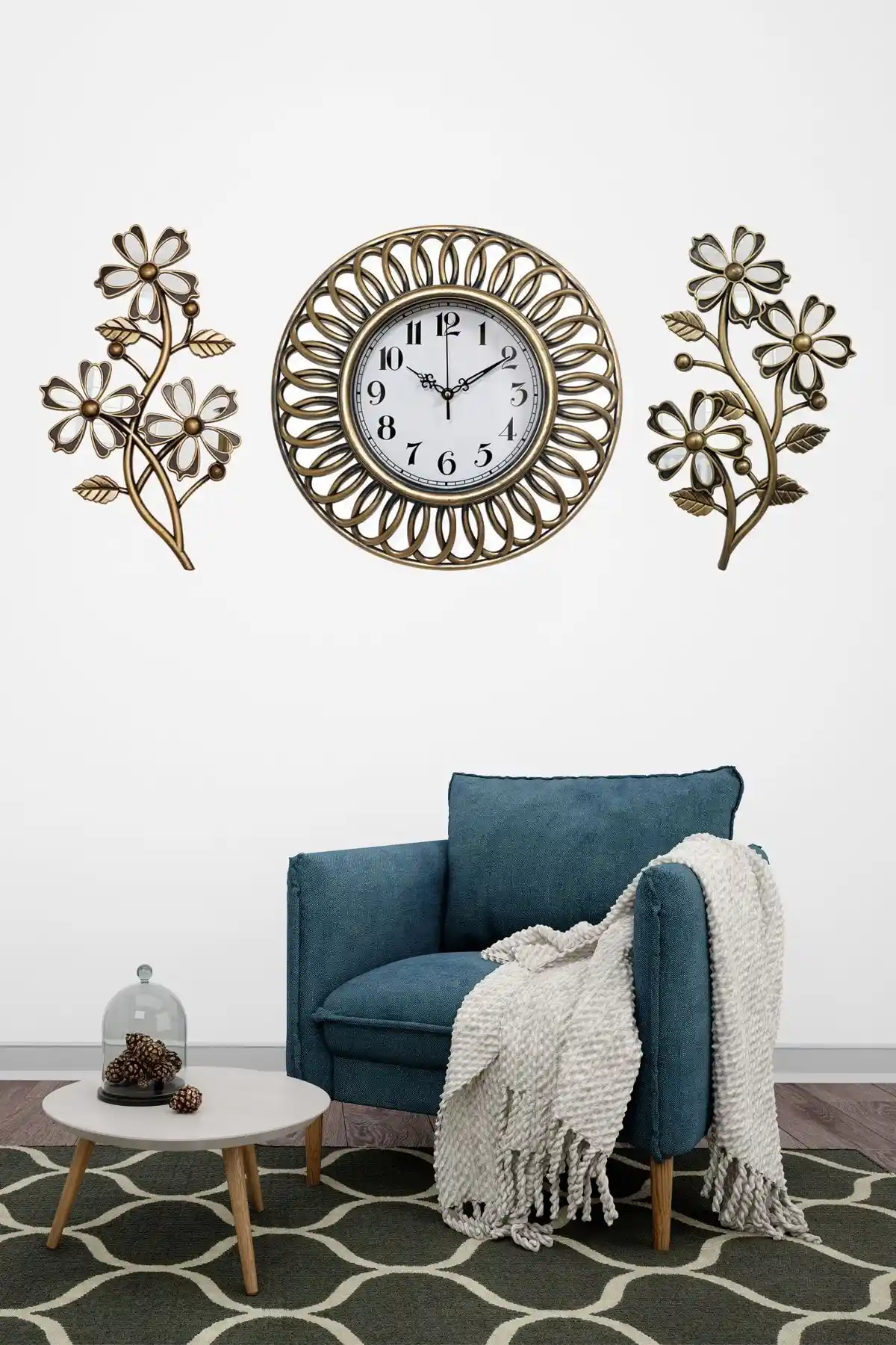 3 Lü Aynalı Duvar Saatleri ile Modern ve Şık Dekorasyon Çözümleri