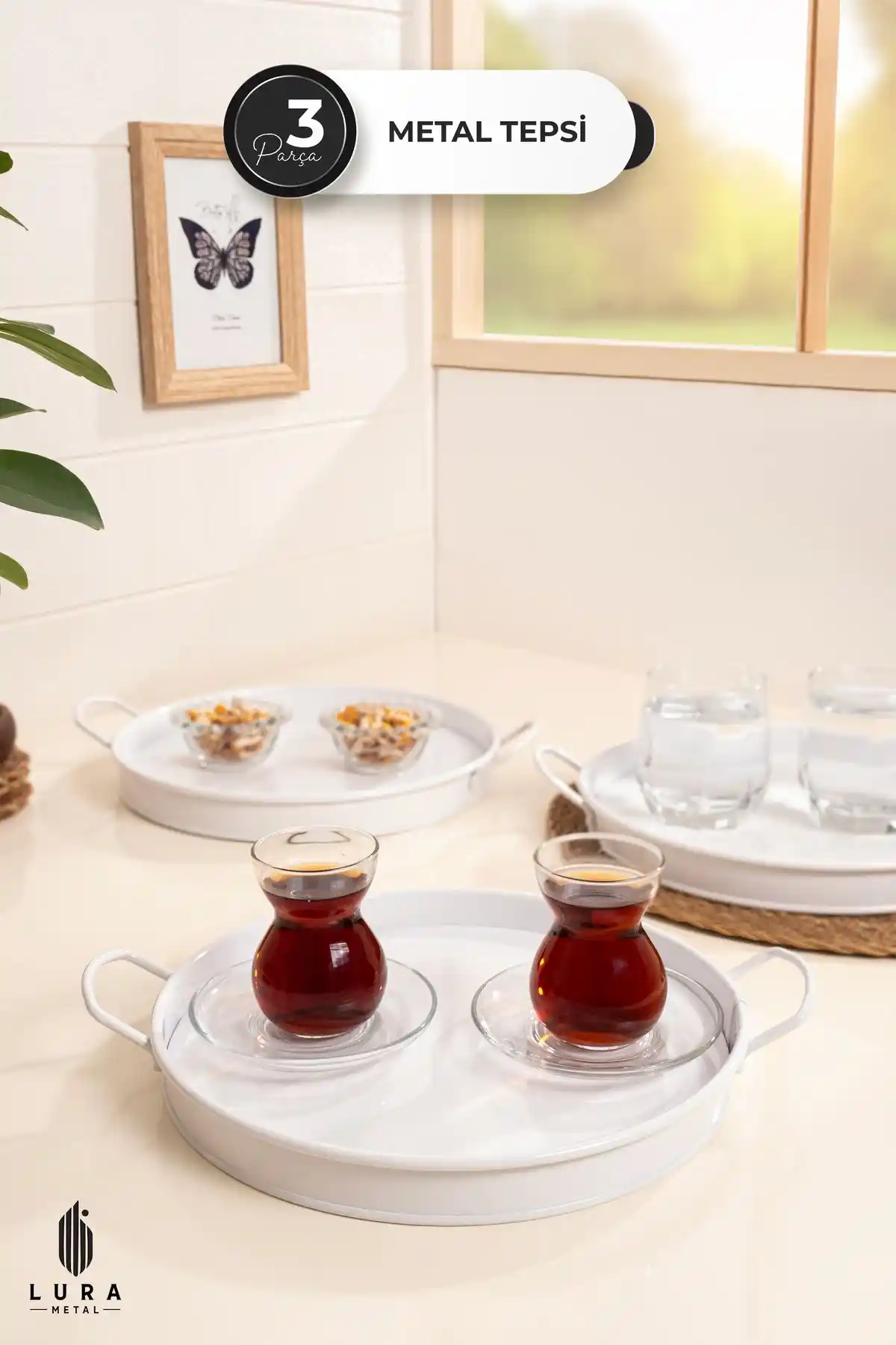 3'lü Çay Tepsisi ile Ev Dekorasyonunda Şıklık ve Fonksiyonellik Artışı