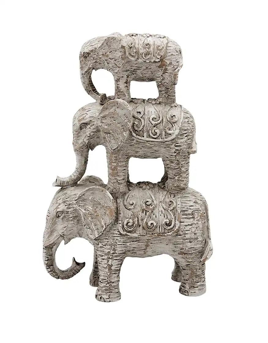 3'lü Fil Biblo ile Dekorasyonunuza Şıklık ve Anlam Katın