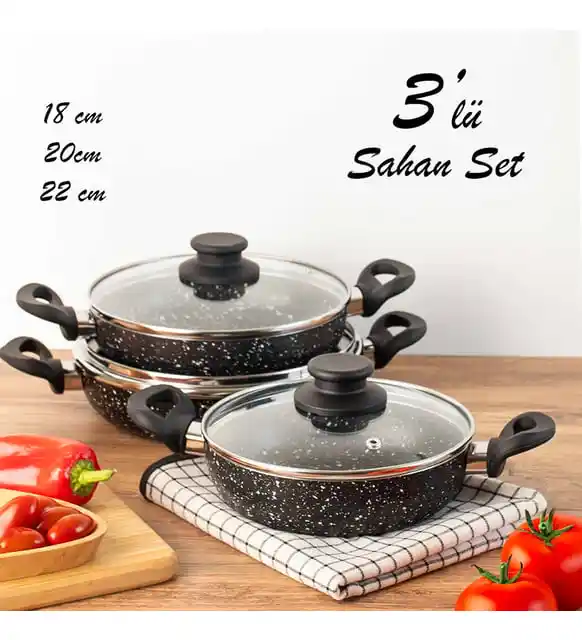 3 Lü Sahan Setleri ile Mutfakta Şıklık ve İşlevselliği Bir Arada Sağlayın