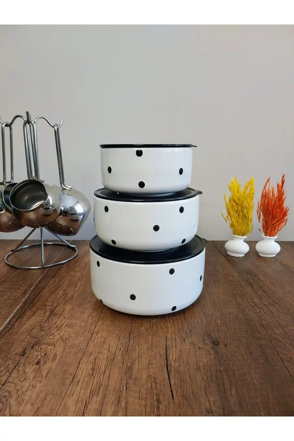 3'lü Seramik Saklama Kabı Setleri ile Mutfakta Şıklık ve Düzen Sağlayın