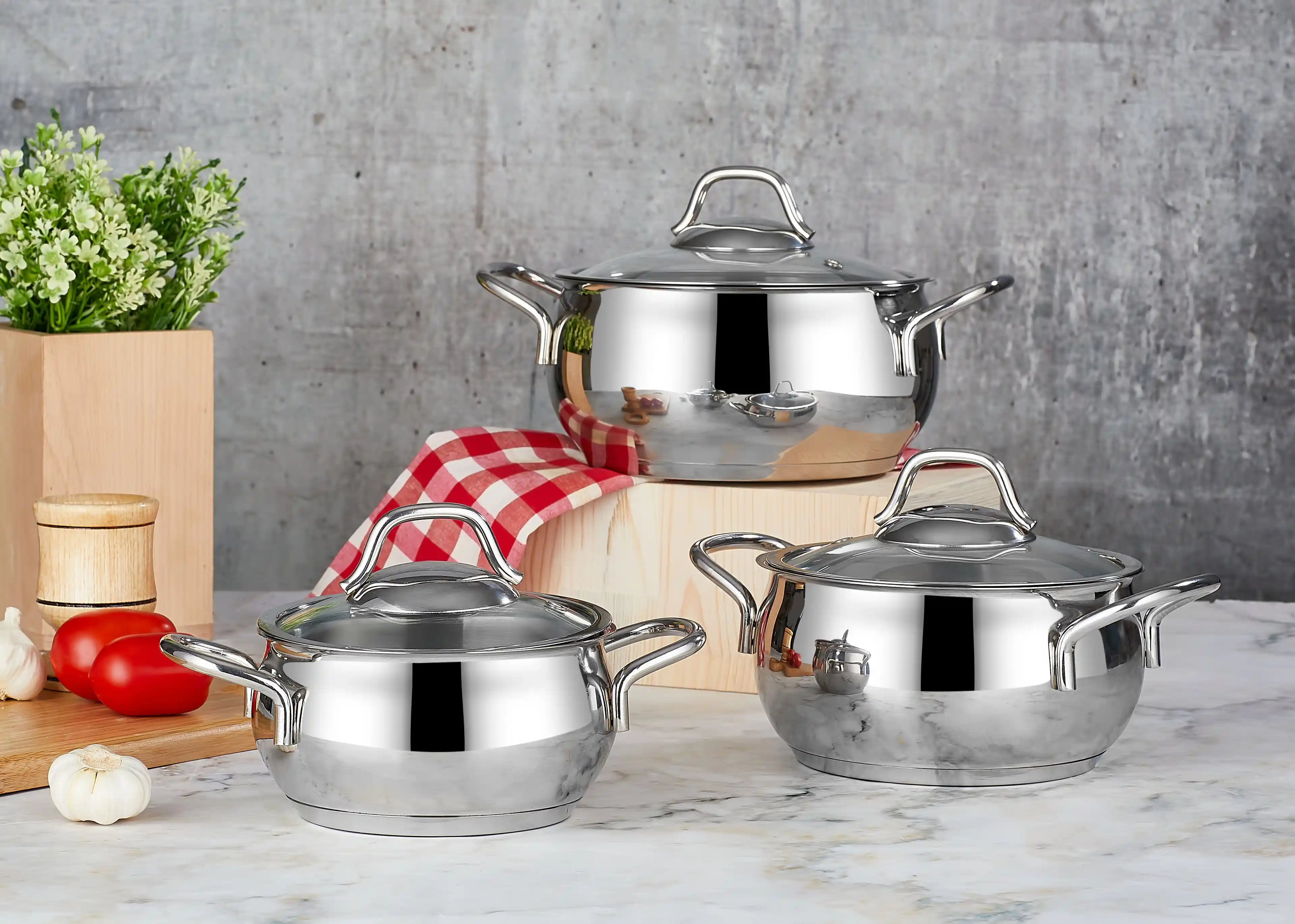 3 Lü Tencere Setleri ile Mutfakta Şıklık ve Pratiklik Sağlayan Dekoratif Çözümler