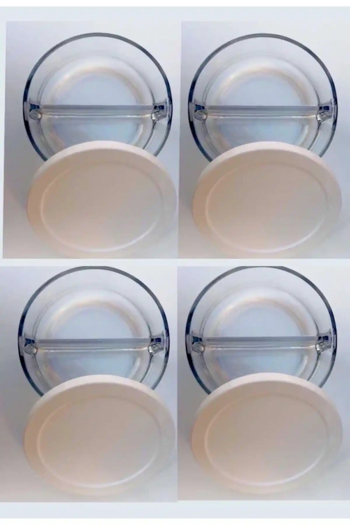 4 Bölmeli Cam Saklama Kabı ile Mutfak ve Dekorasyonda Şıklık ve Fonksiyonellik