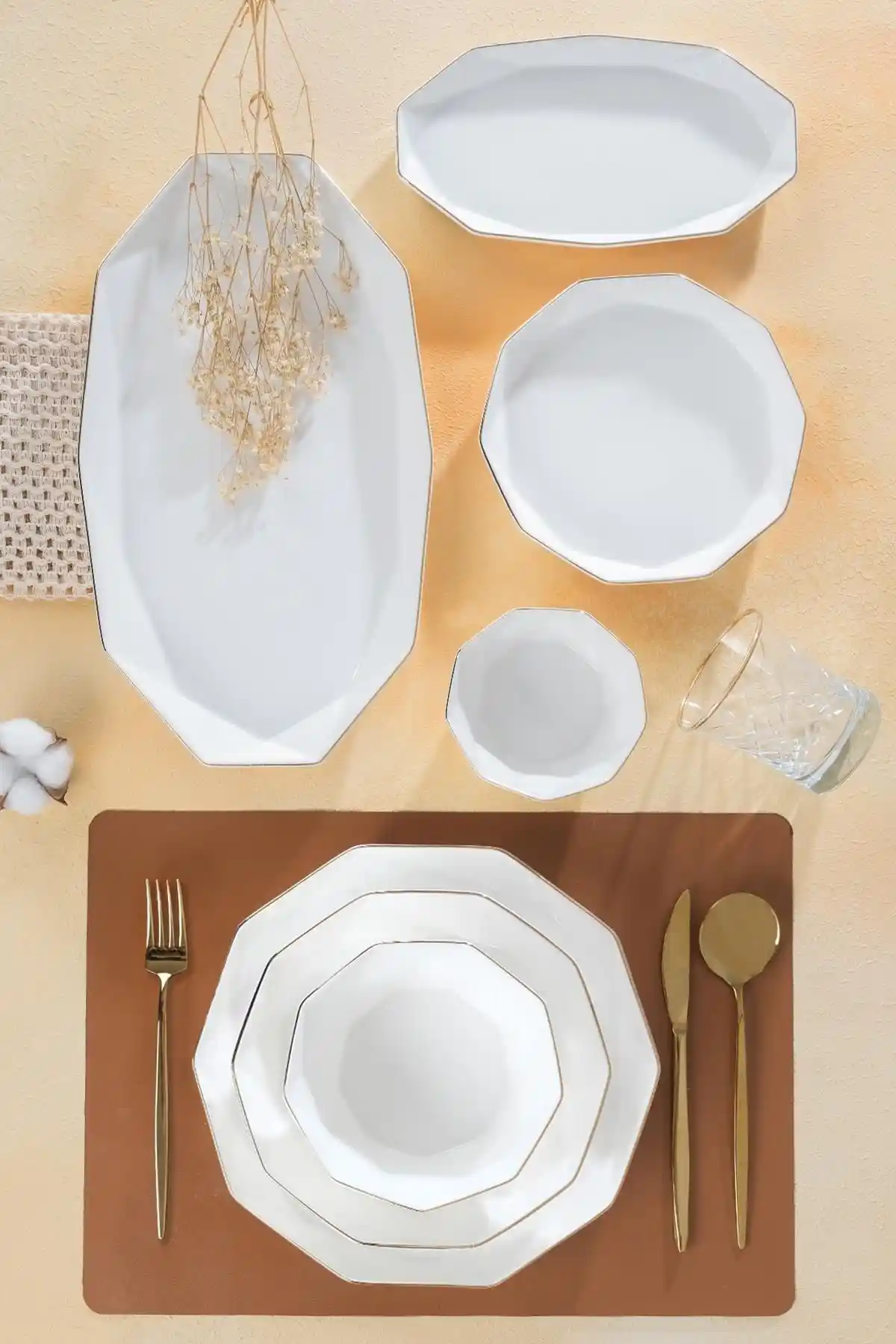 6 Kişilik Diamond Tarzı Yemek Takımlarıyla Sofralarınıza Şıklık Katın