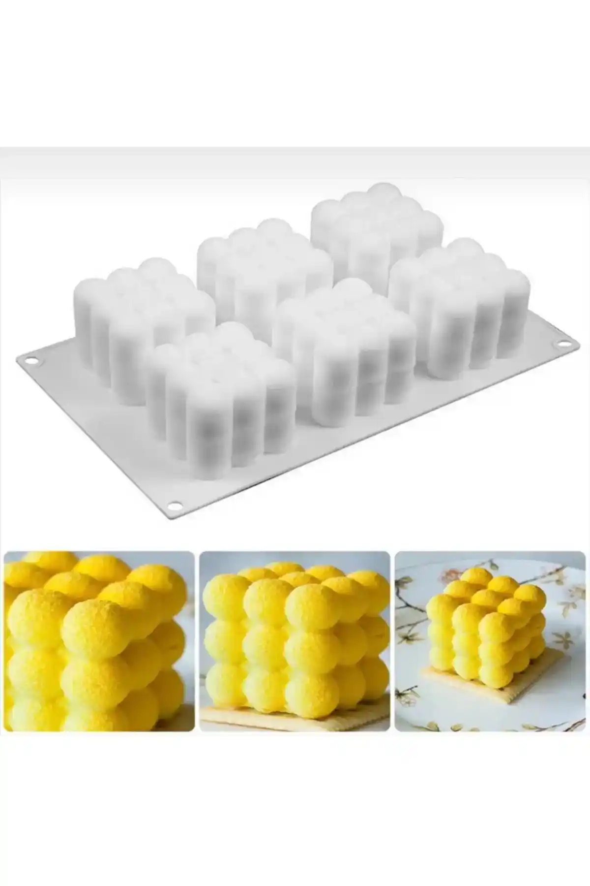 6'lı Bubble Mum Kalıbı ile Modern ve Şık Dekorasyon Çözümleri