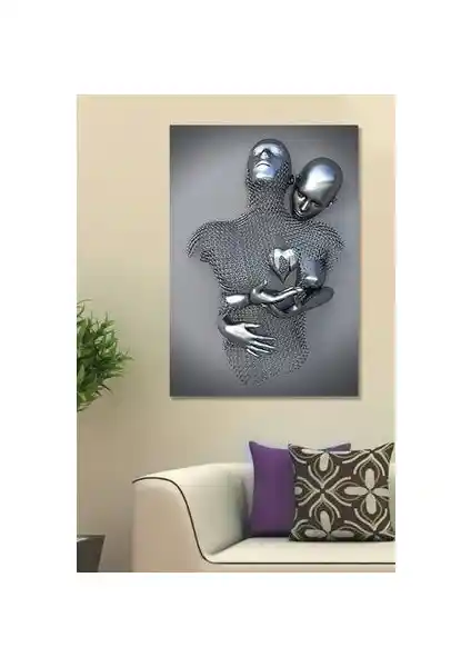 70x100 cm Teslimiyet Temalı Kanvas Duvar Tablosu Modern ve Dayanıklı Dekorasyon Ürünü