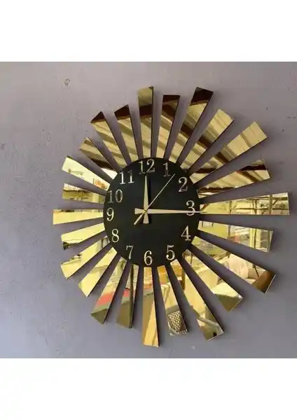 AA Shop Siyah Gold Aynalı Pleksi Piyano Model Sayılı Duvar Saati Özellikleri ve Dekorasyon Uyumları