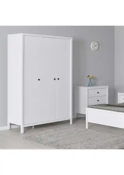 Adore Mobilya Rustik 3 Kapaklı Gardırop, Modern ve Şık Tasarım ile Dayanıklı Depolama Çözümü