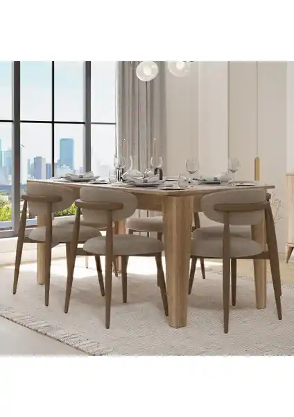 Adore Mobilya Sephia Tori Açılabilir Yemek Masası Modern Tasarım ve Dayanıklılık