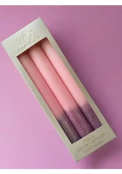 Aeon Candle Studio Fairy Spark Koleksiyonu 3'lü Şamdan Mum Seti Estetik ve İşlevsel Tasarım