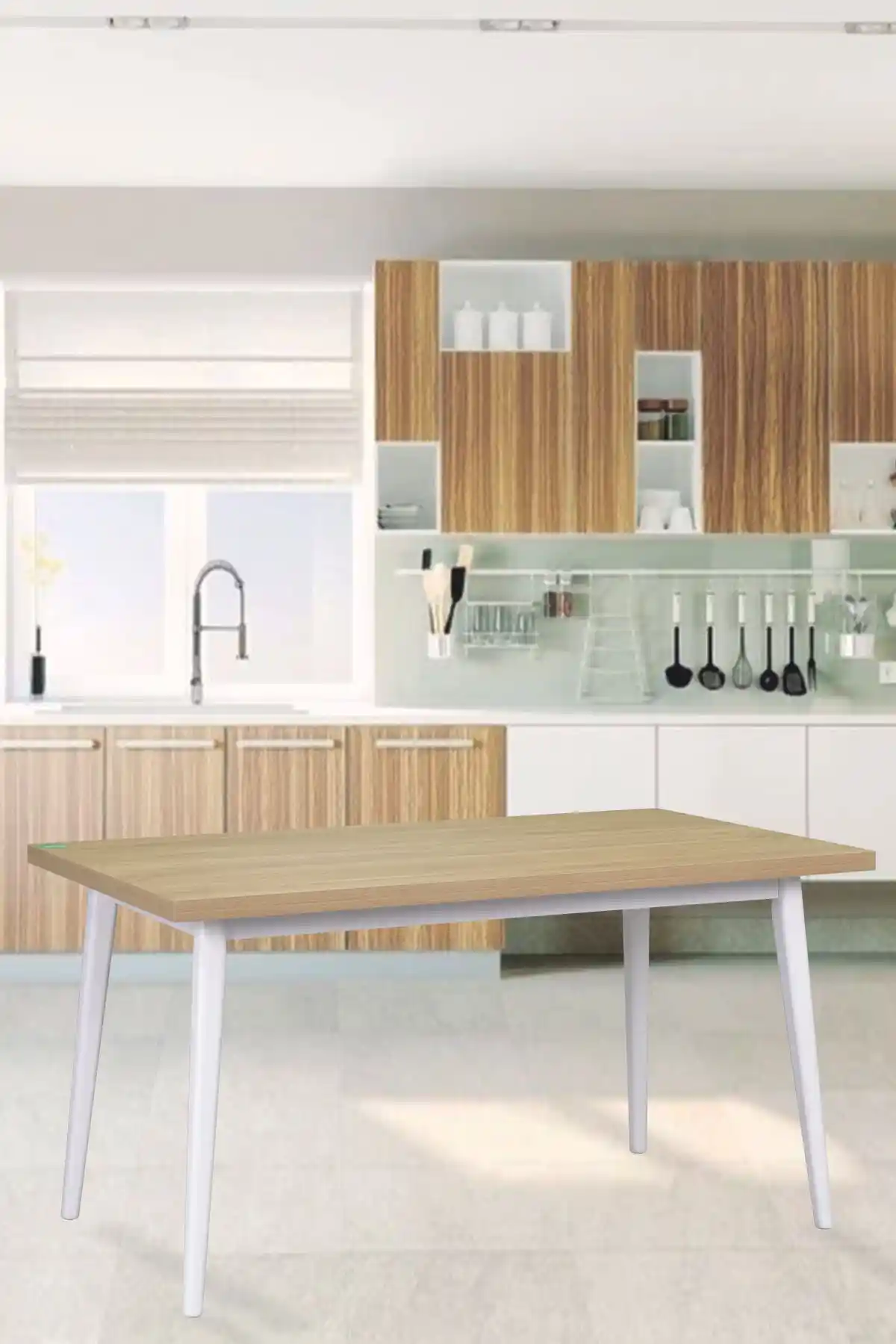 Ahşap Beyaz Mutfak Masasıyla Dekorasyonunuzu Yenileyin ve Şıklığı Artırın