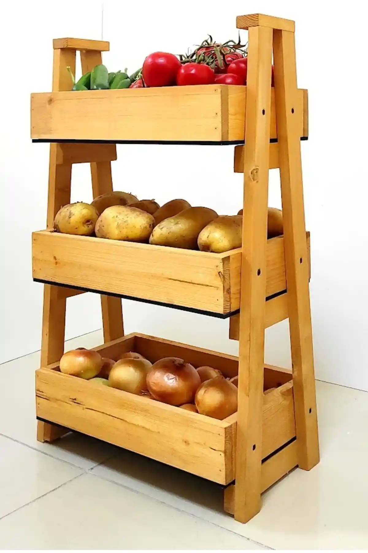 Ahşap Sebzelikler ile Mutfakta Doğal ve Şık Dekorasyon Çözümleri