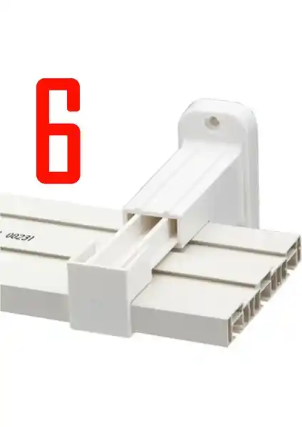 Aliden 6 Adet Perde Rayı Korniş L Ayak Duvara Montaj Askı Aparatı