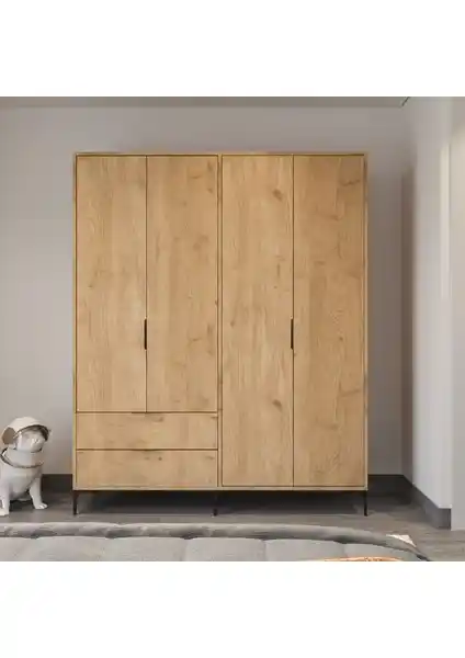 Alonex Aden 4 Kapaklı Çekmeceli Sepet Gardırop ile Fonksiyonellik ve Estetiğin Buluşması