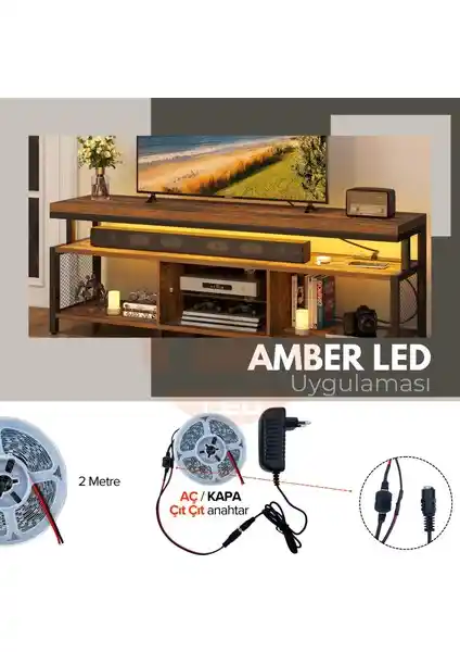 Amber LED 12V Yüksek Parlaklık Şerit LED: Modern ve Çok Yönlü İç Mekan Aydınlatma Çözümü