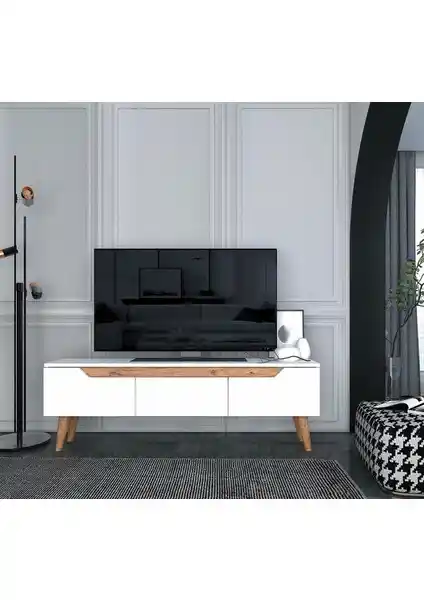 Ankara Mobilya Mana 160 cm Beyaz TV Ünitesi Modern ve Dayanıklı Tasarım