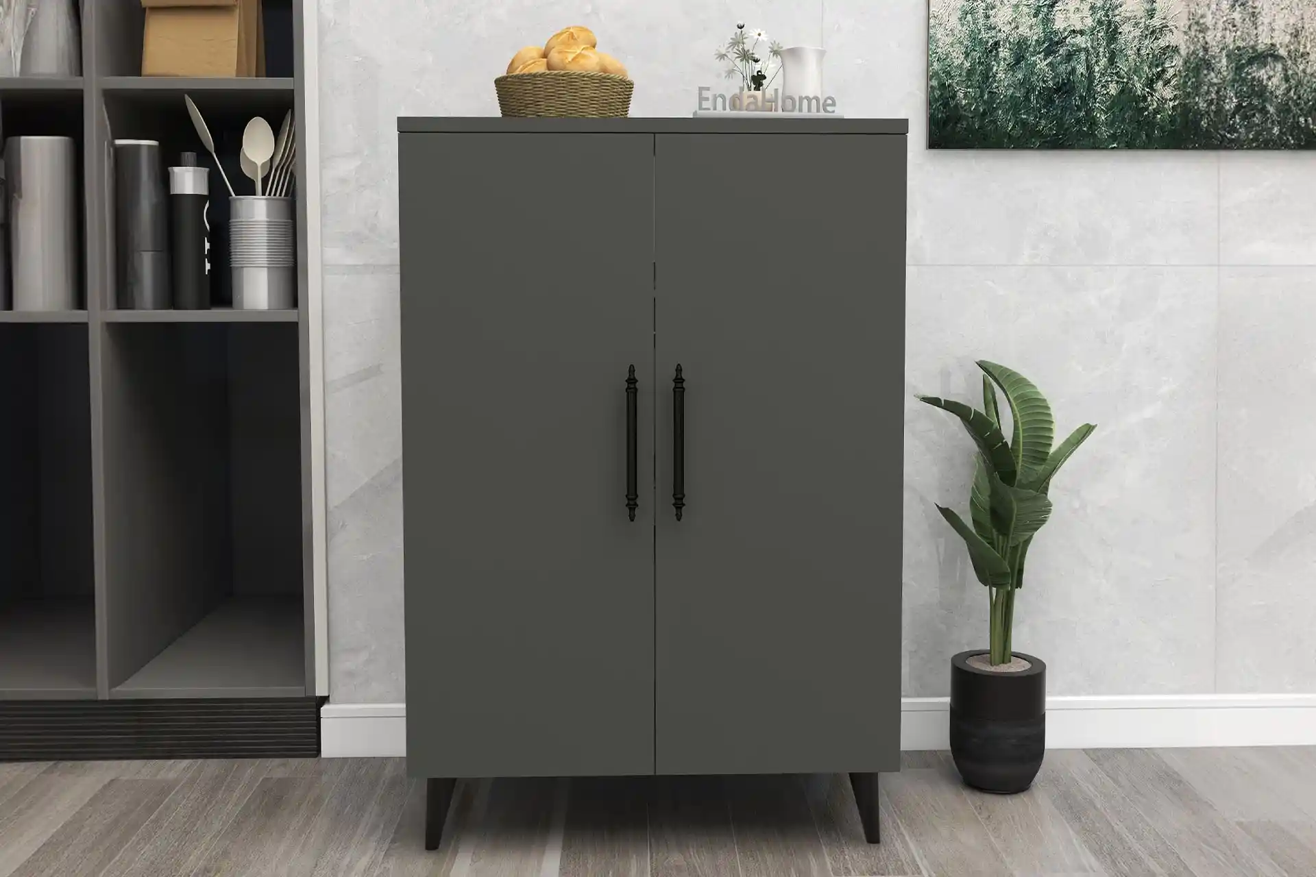 Antrasit Çok Amaçlı Dolaplar ile Modern ve Fonksiyonel Dekorasyon Çözümleri