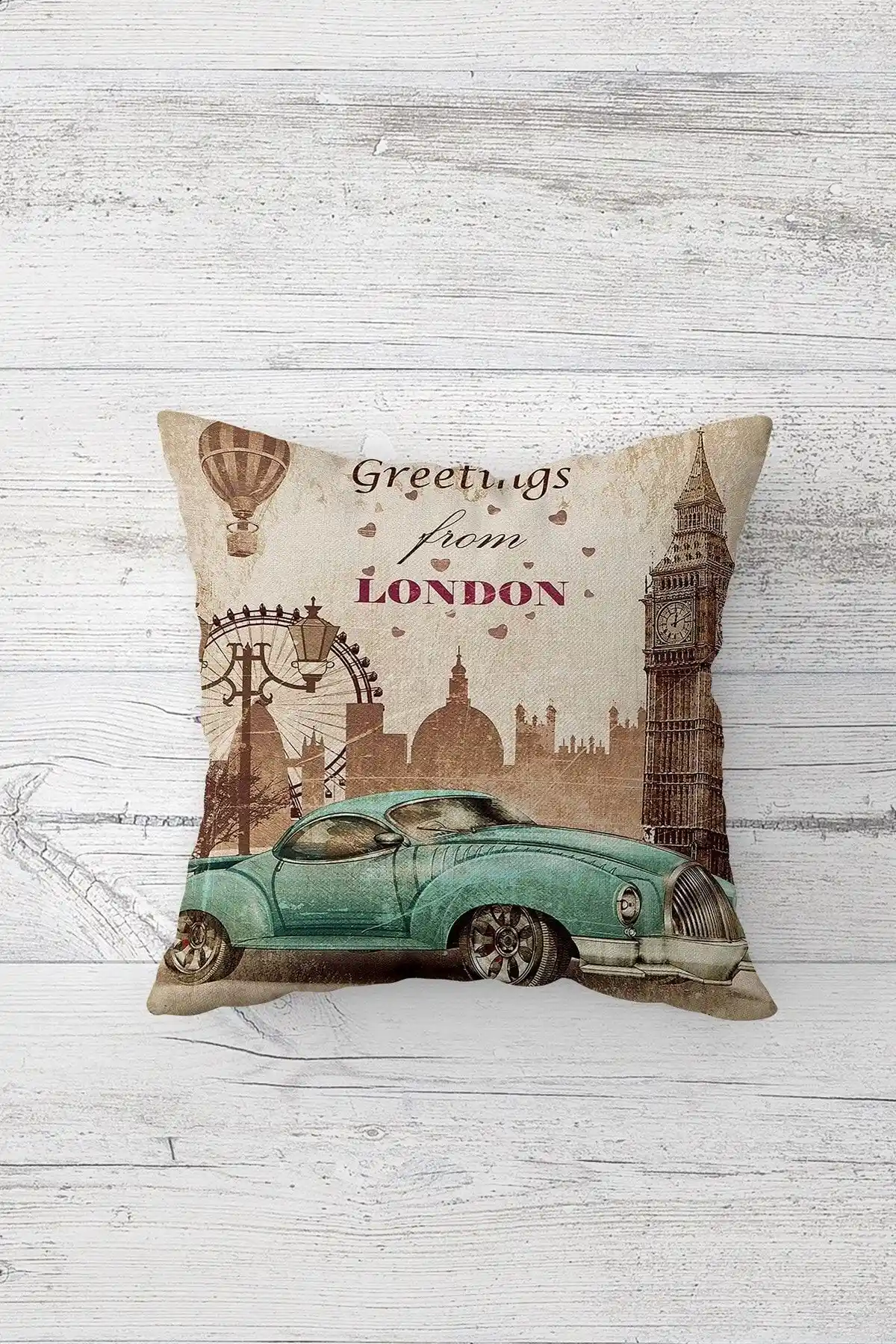 Arabalı Yastık Kılıfı ile Modern ve Eğlenceli Ev Dekorasyonu Yaratın