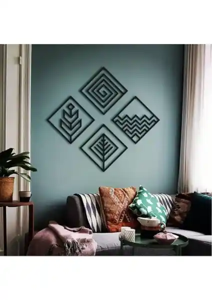 Artan Hediyelik 4 Element Ahşap Duvar Dekoru Doğal ve Modern Tasarım Özellikleri