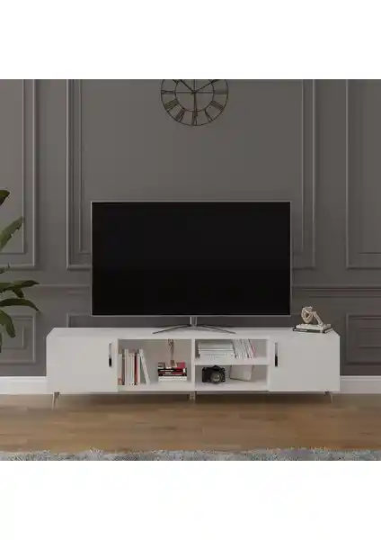 Asra Trend %100 MDFLAM Beyaz TV Ünitesi Modern ve Dayanıklı Tasarım