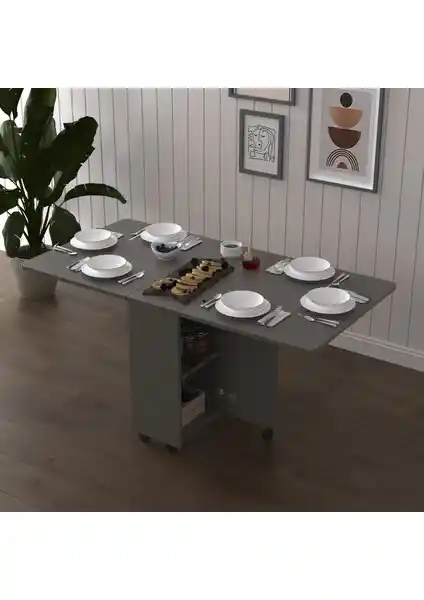 Asra Trend %100 MDFLAM Katlanır Mutfak Masası Modern Tasarım ve Dayanıklılık