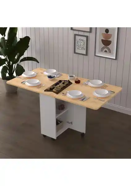 Asra Trend Katlanır Mutfak Masası Safir Meşe KM-13 Modern Tasarım ve Fonksiyonellik