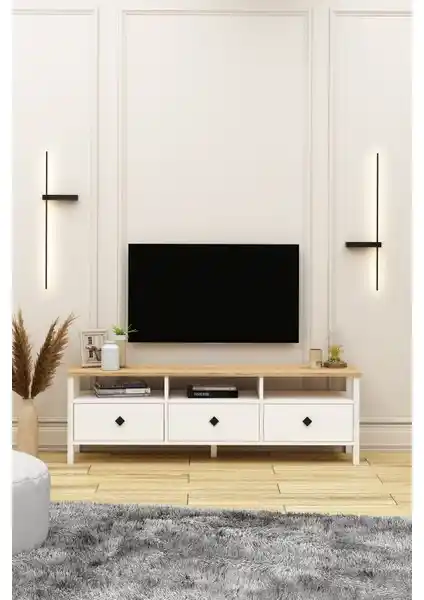 AVM Park Remy TV Ünitesi 150 cm Beyaz Modern ve Fonksiyonel Mobilya Çözümü