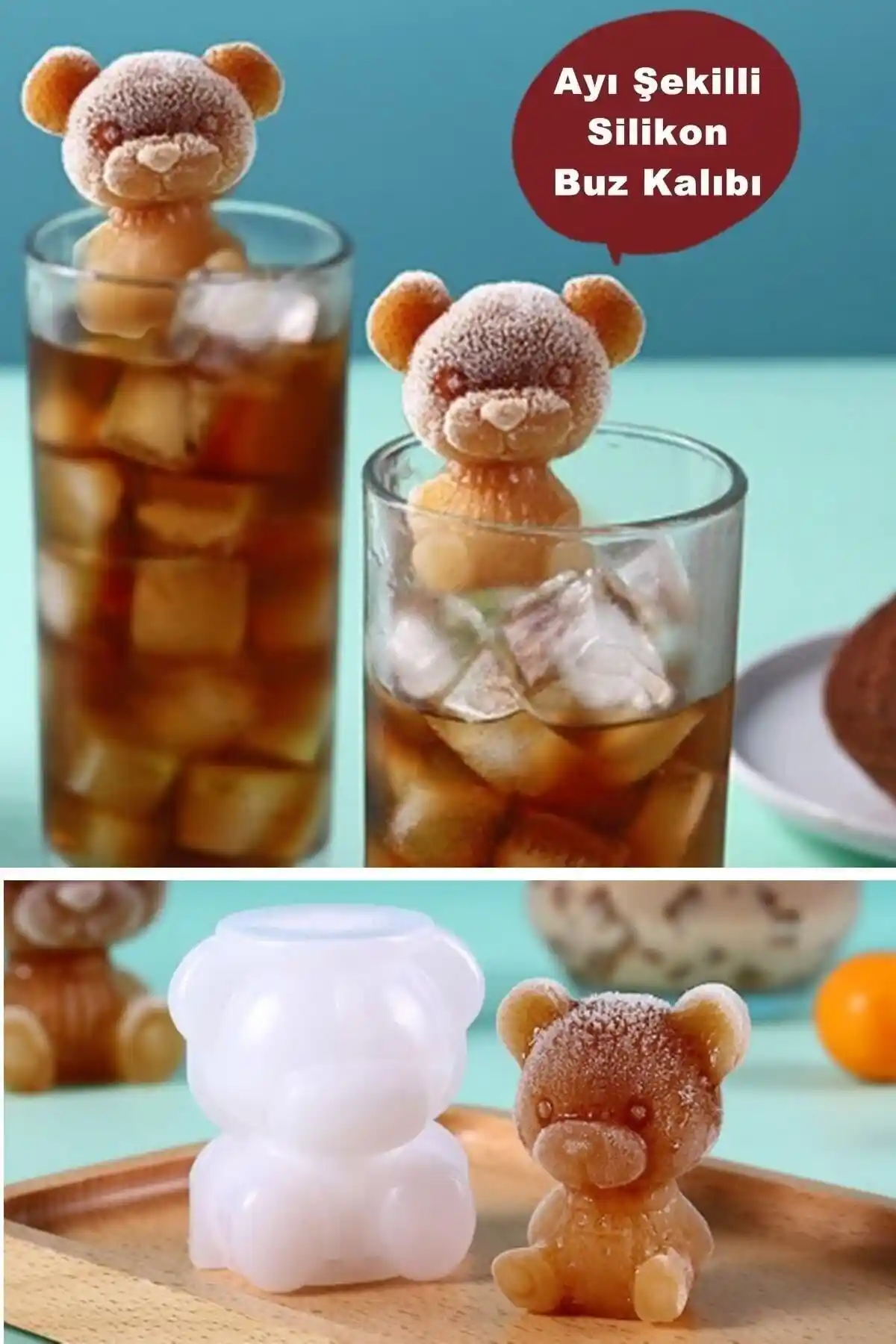 Ayıcıklı buz kalıbı ile dekorasyonda yenilik ve eğlenceyi bir arada yakalayın