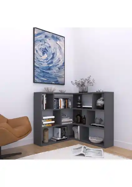 Aymobsan Asya Dekoratif Köşe Kitaplık: Modern ve Dayanıklı Tasarım ile Mekanınızı Geliştirin