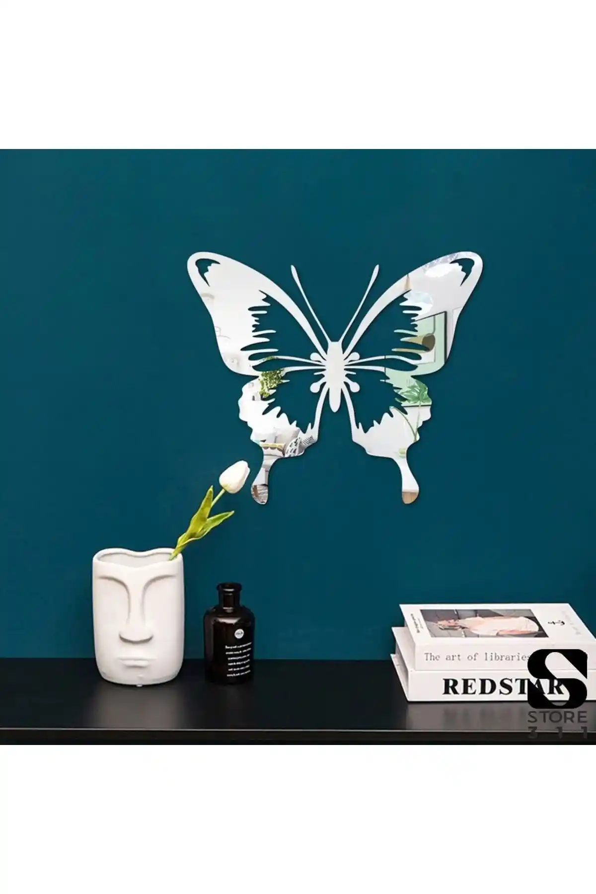 Aynalı Kelebek Duvar Süsü ile Modern ve Zarif Dekorasyon Fikirleri